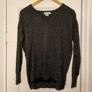 Liz Claiborne Gold super sparkley black sweater